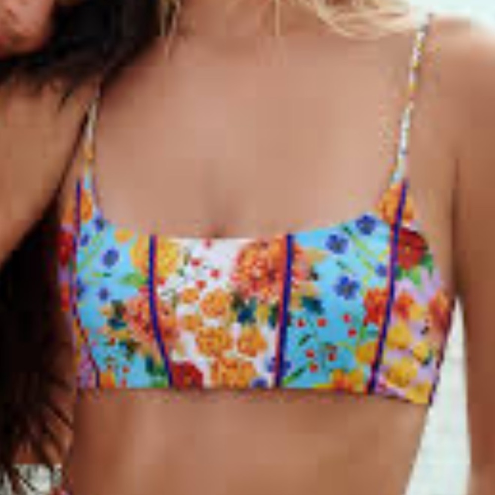 Aqua Bendita Bouk Print Aya Bikini Top